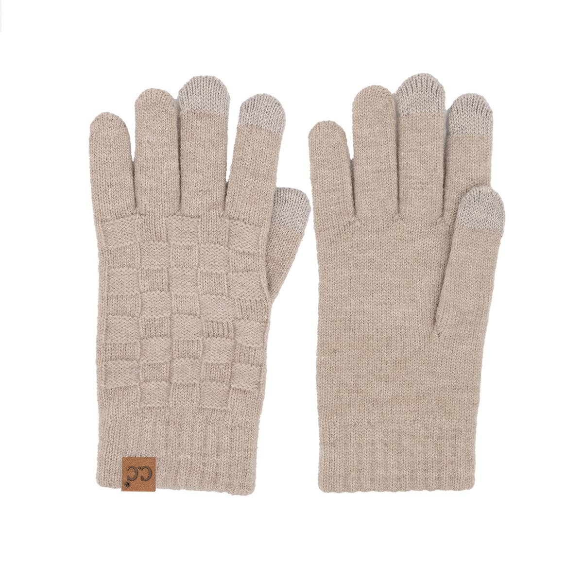 Woven Checkered Texture C.C Gloves