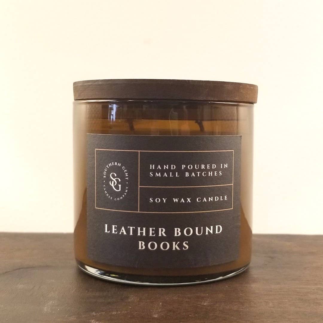 "Leather Bound Books" Soy/Coconut Wax Candle