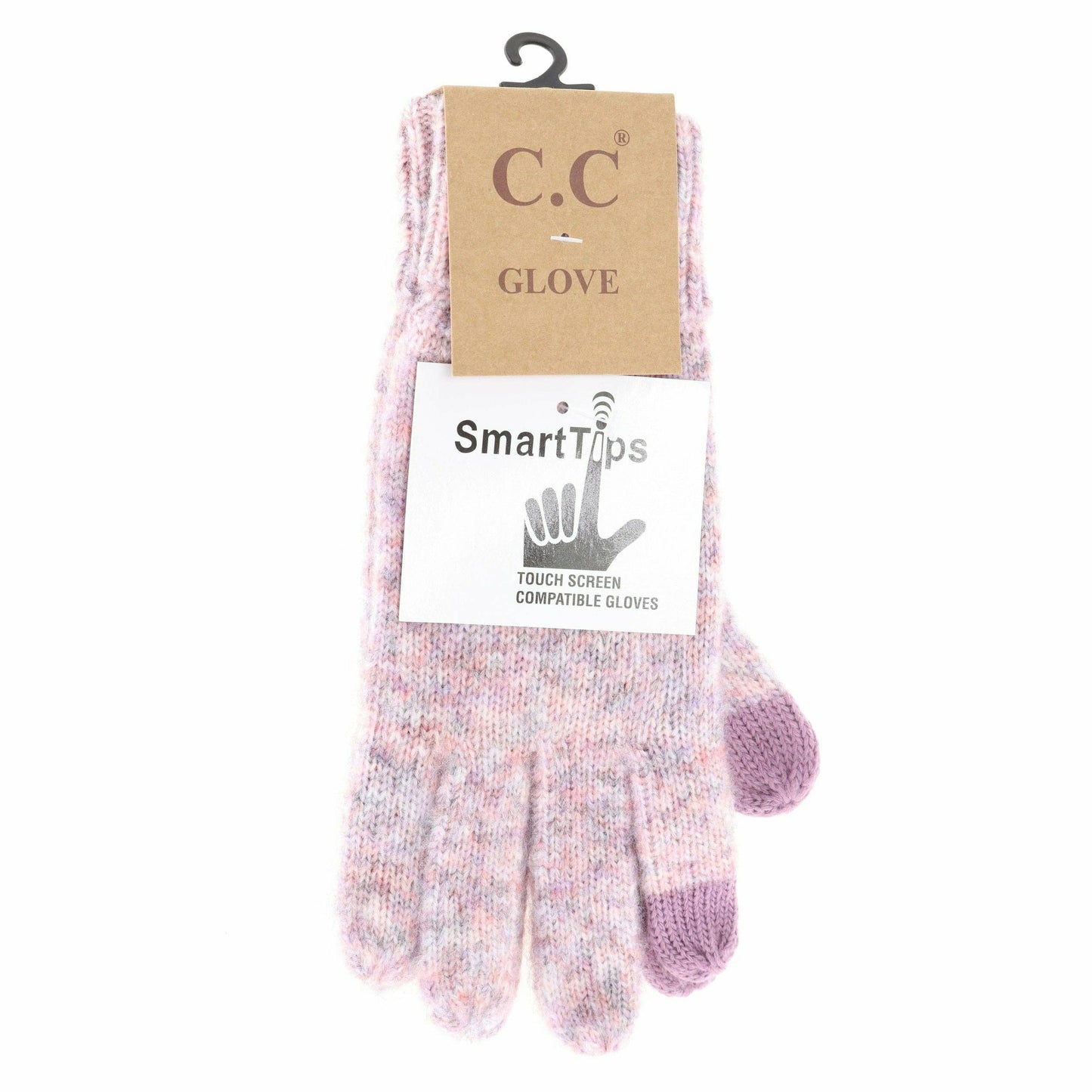 Soft Ribbed Knit Glove G2074P: Sand Multi