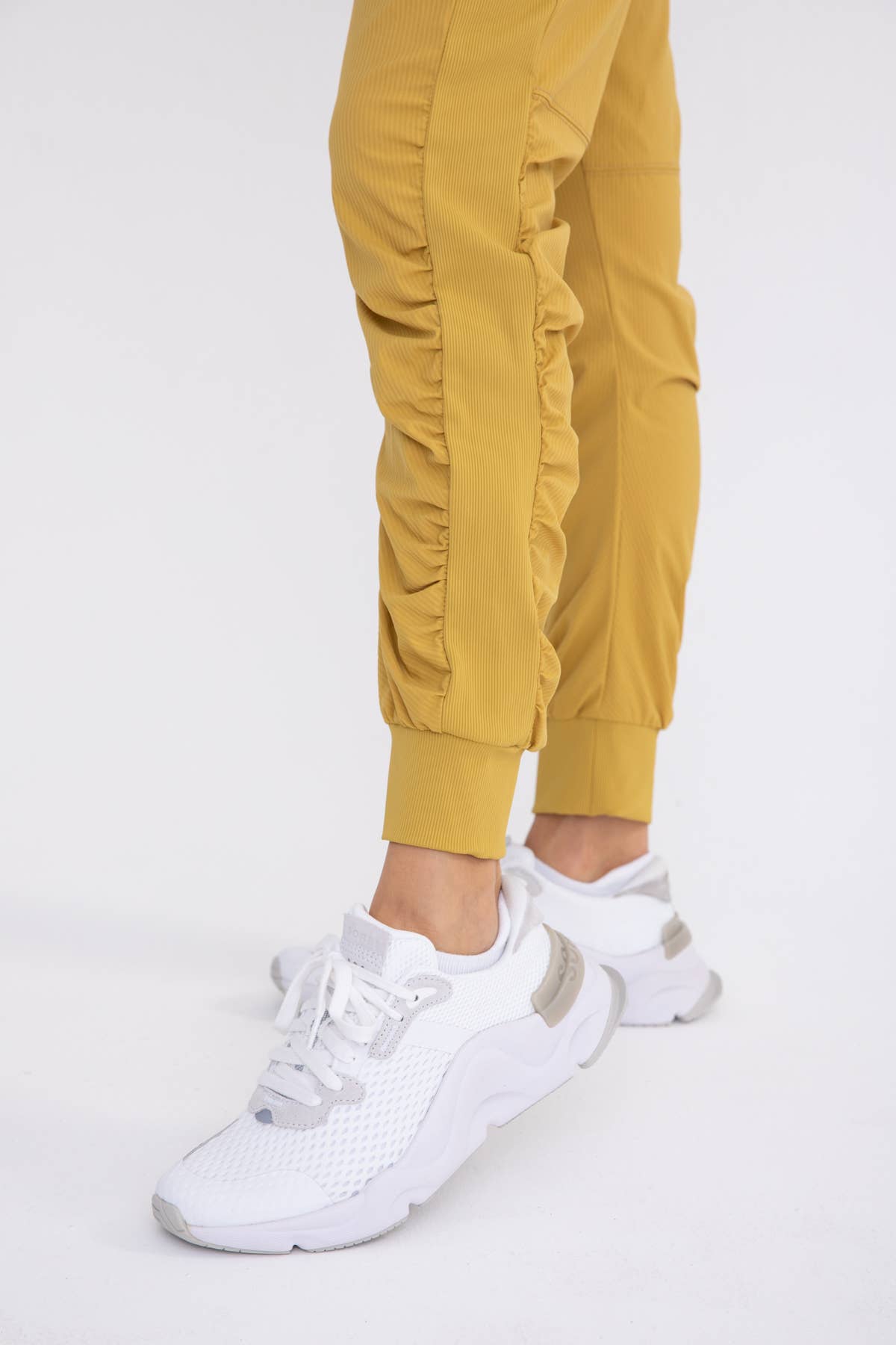 Striped Joggers with Ribbed Side Panels