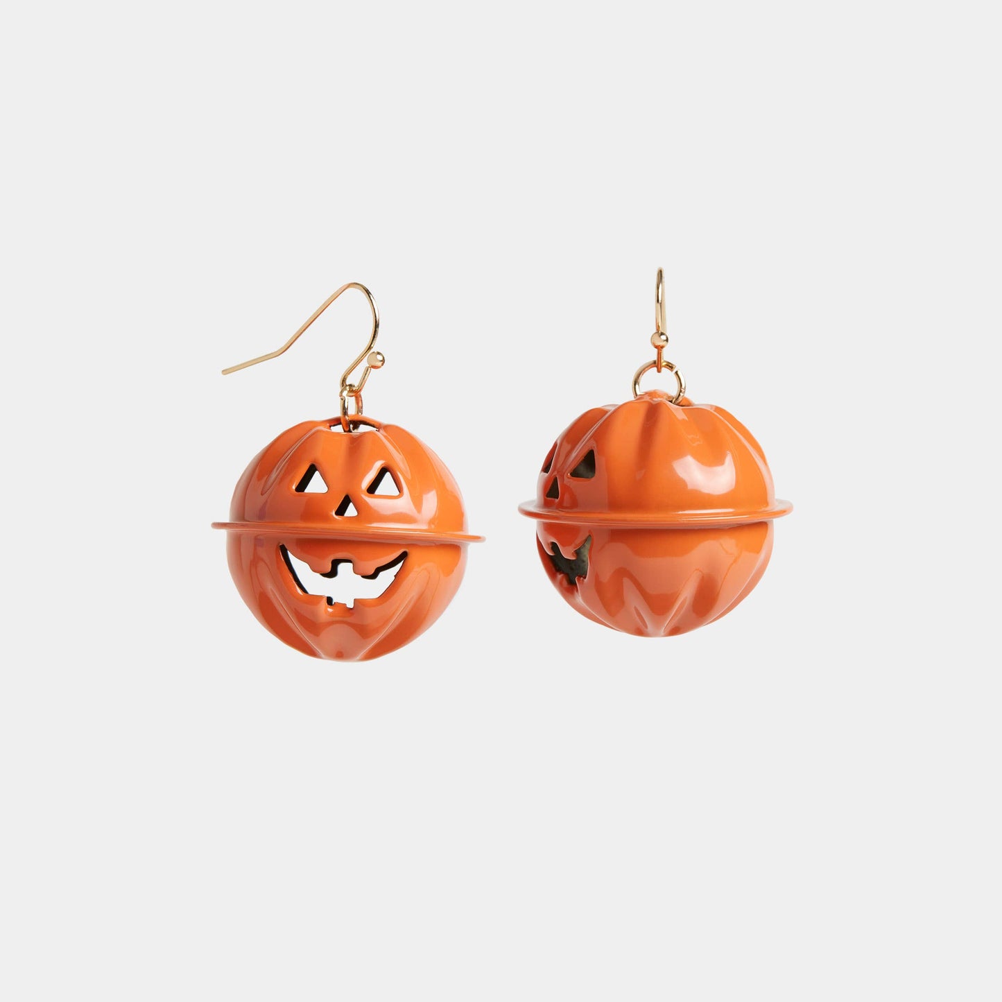 Jingle Ball Pumpkin Earring - Orange - Halloween