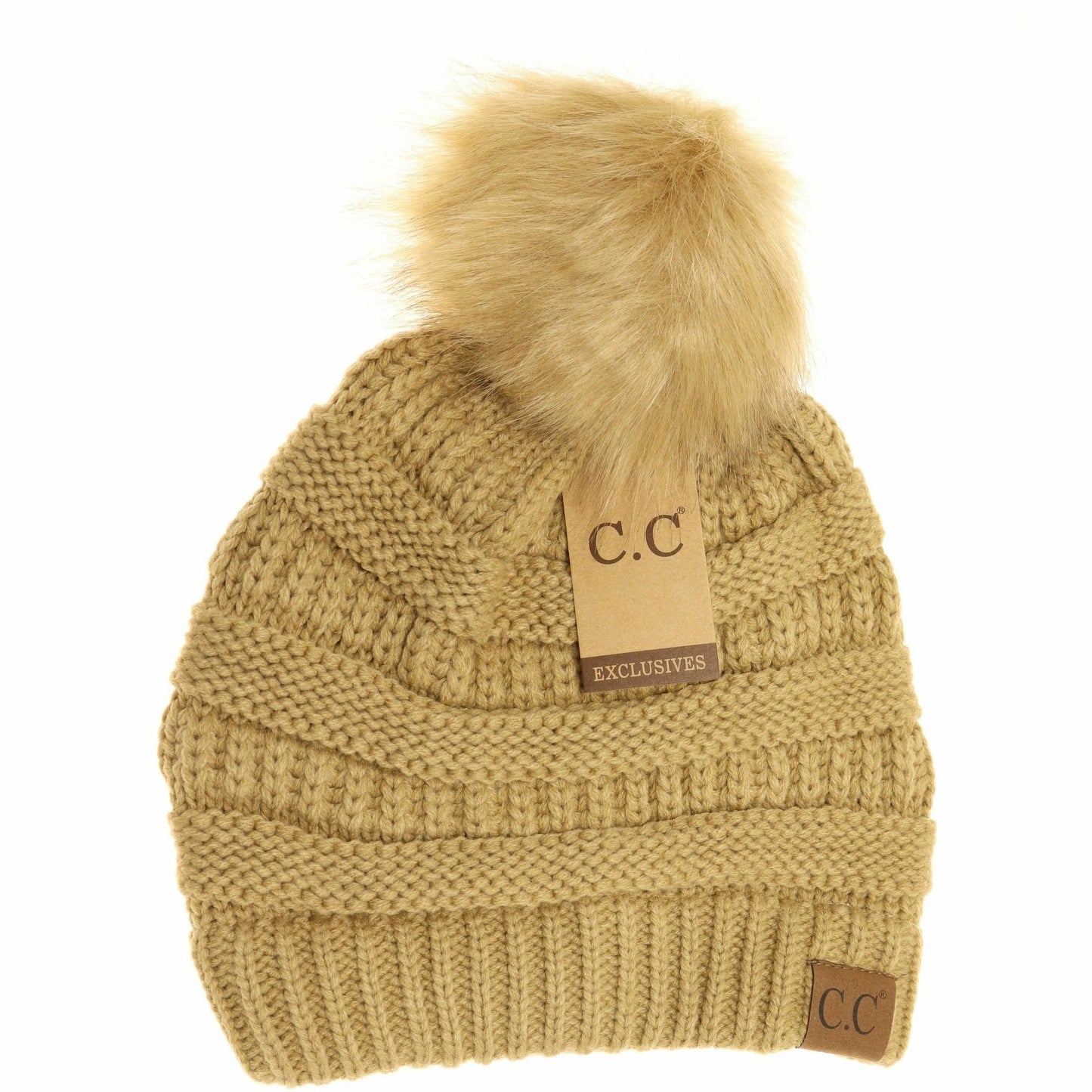 CC Beanie Classic Matching Fur Pom