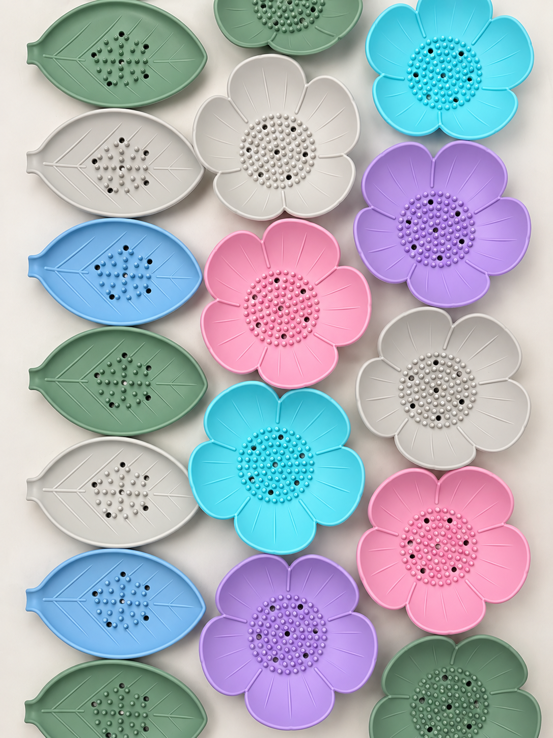 Shower Steamer Tray - Flower - Flexible Silicone Soap Tray