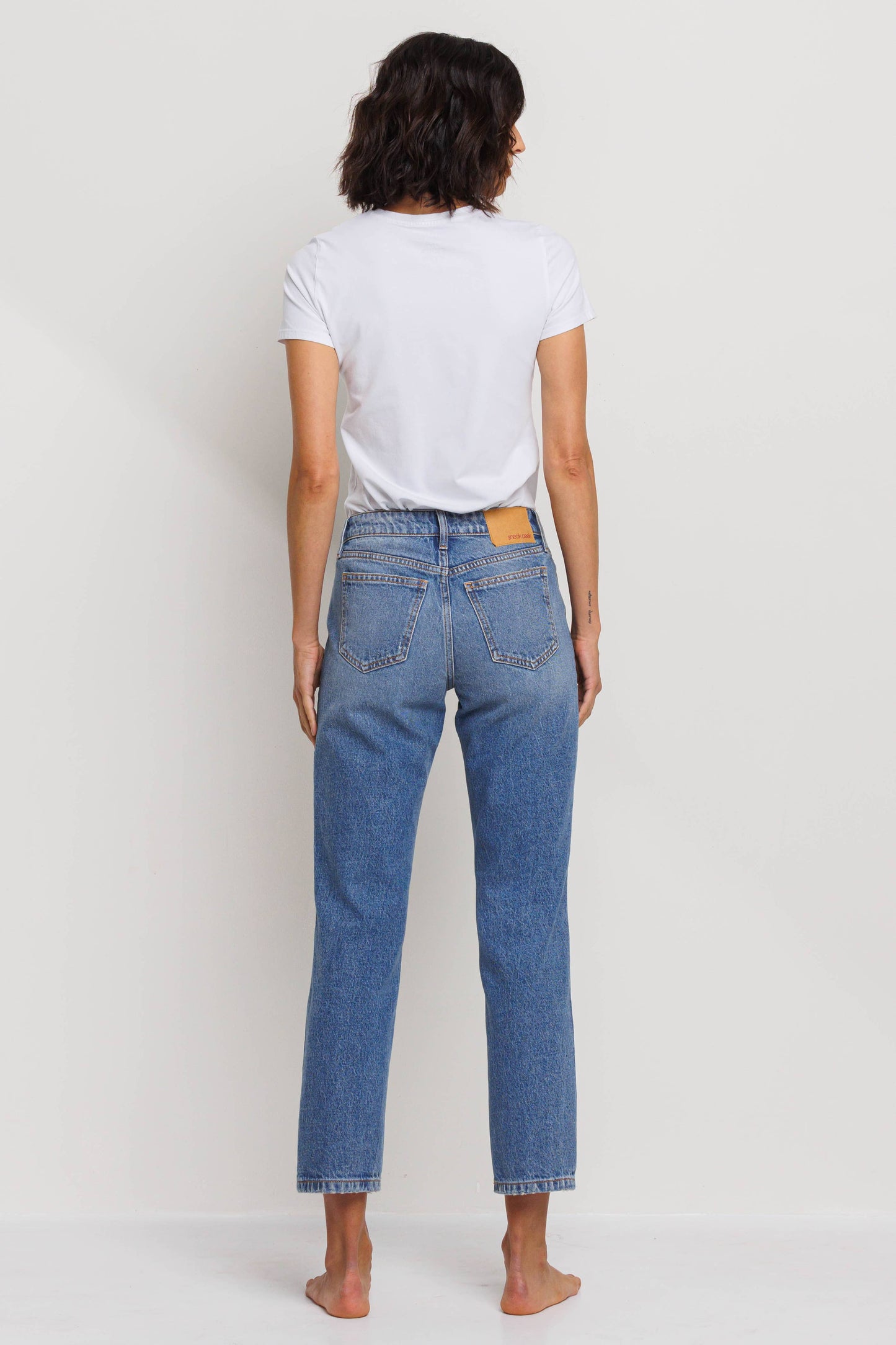 Sneakpeek Mid Rise Slim Straight Jeans with Medium Vintage