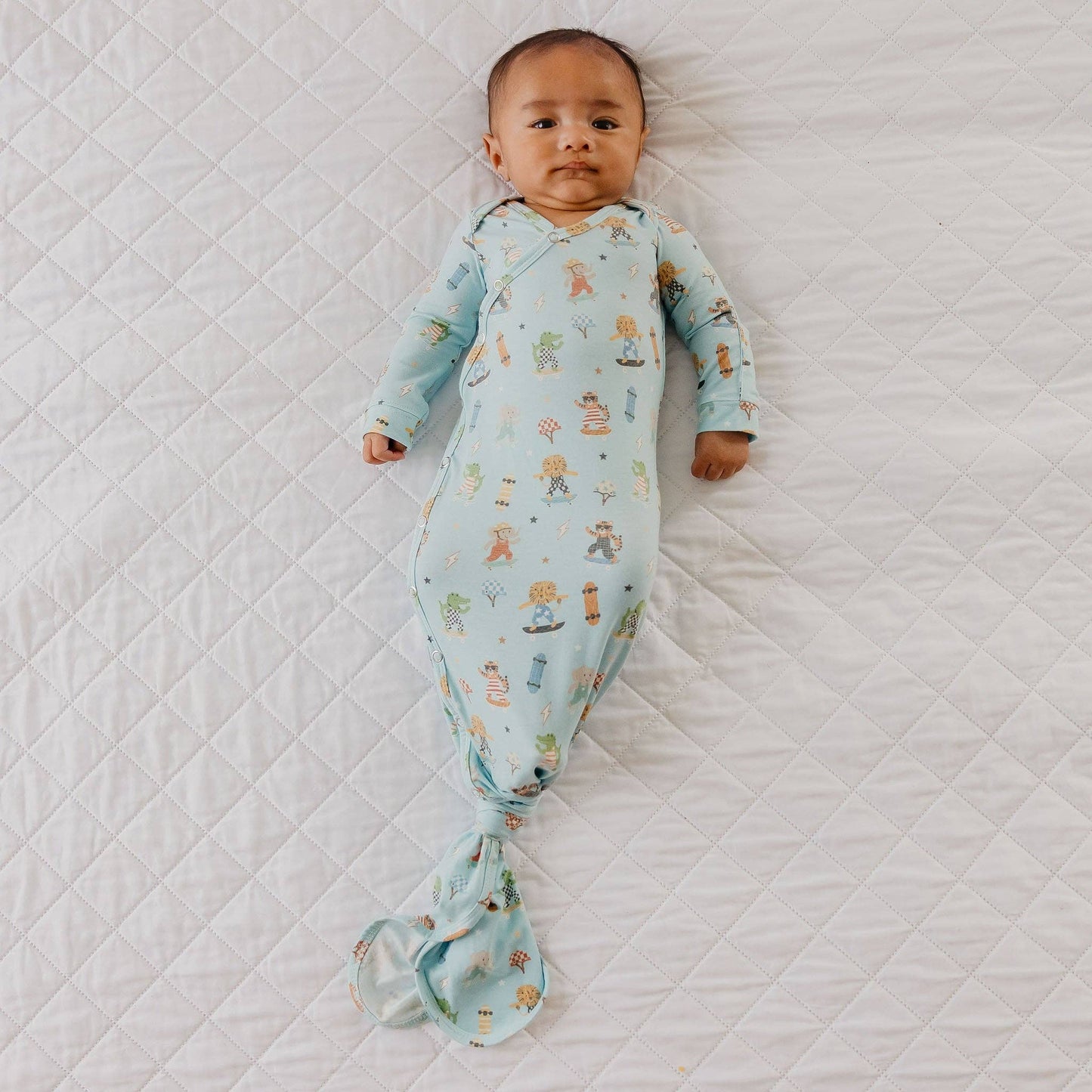 Newborn Knotted Gown - Tanner