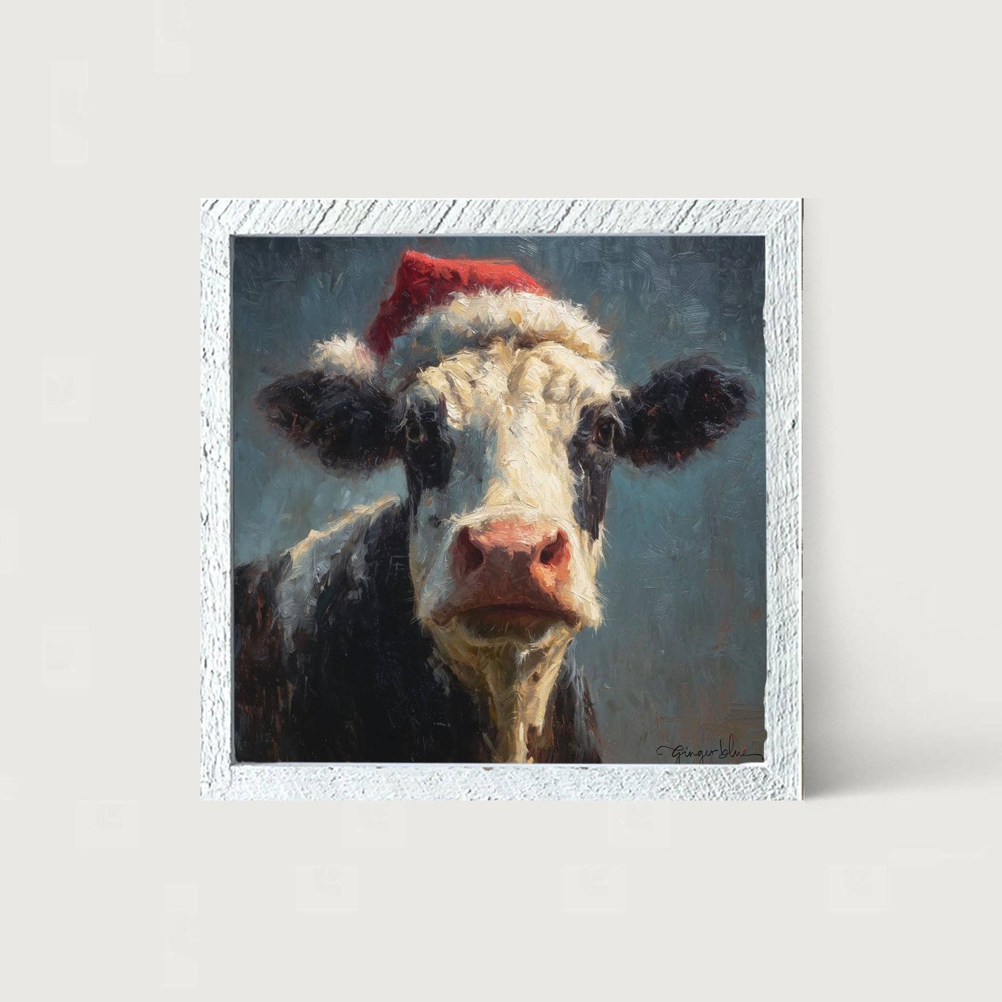 Santa Hat Cow
