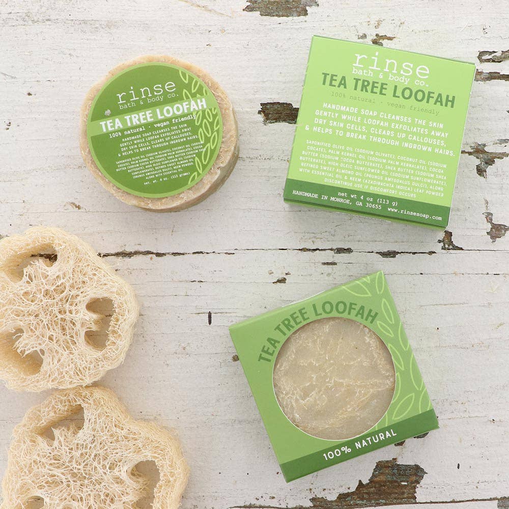 Loofah Soap - Tea Tree | Exfoliating Bar | Antiseptic