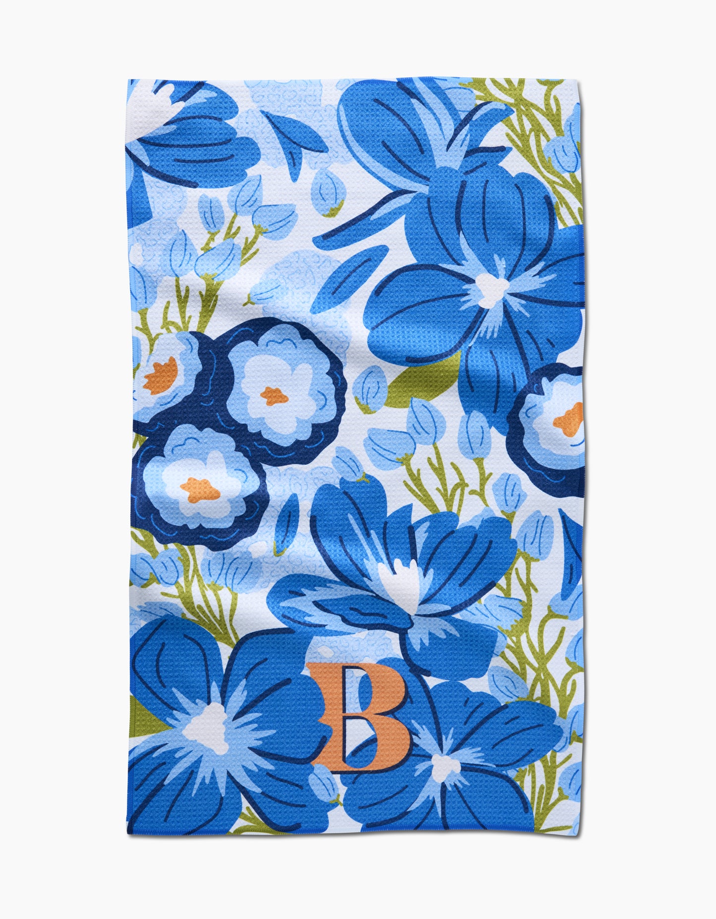 Geometry Monogram Floral Tea Towel