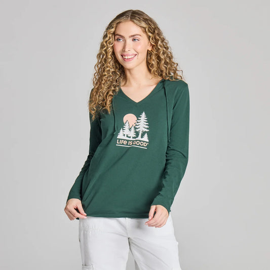Women's Pine Field Long Sleeve Crusher-LITE Hooded Tee