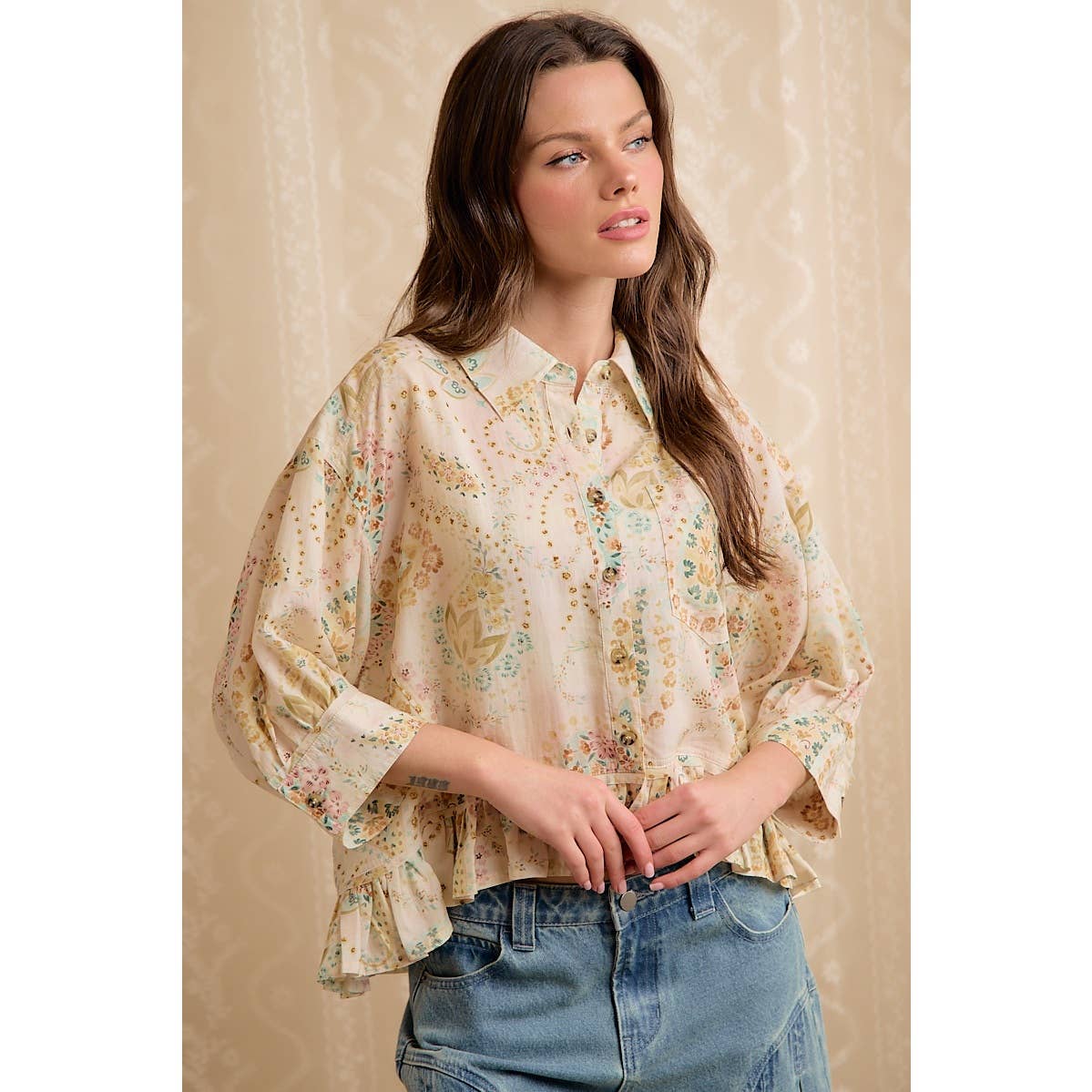Floral Linen Blend