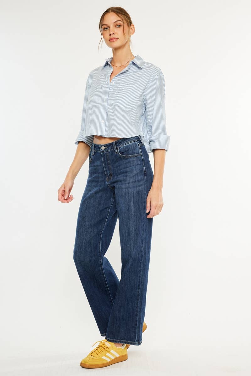 Crater High Rise Wide Leg Kan Can