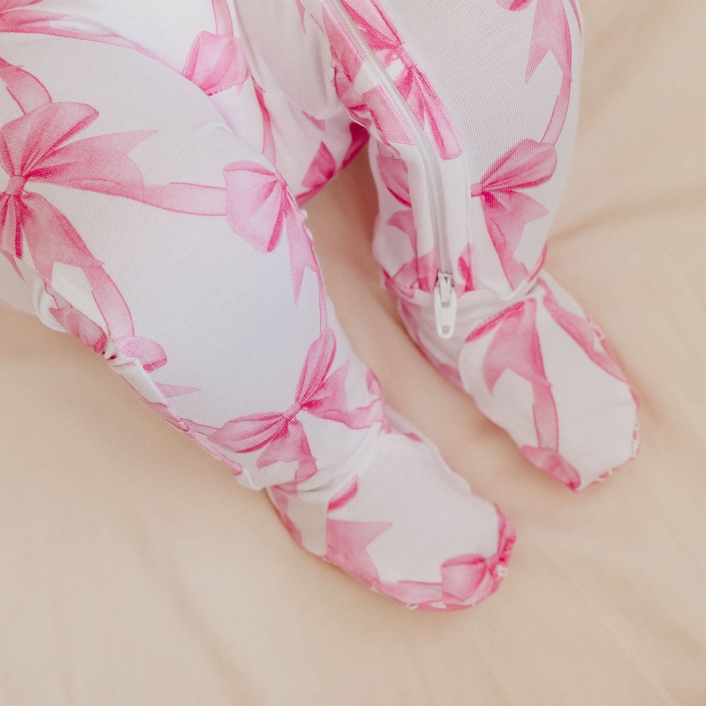 Bamboo Zip-Up Footie Pajama - Bow My Gosh