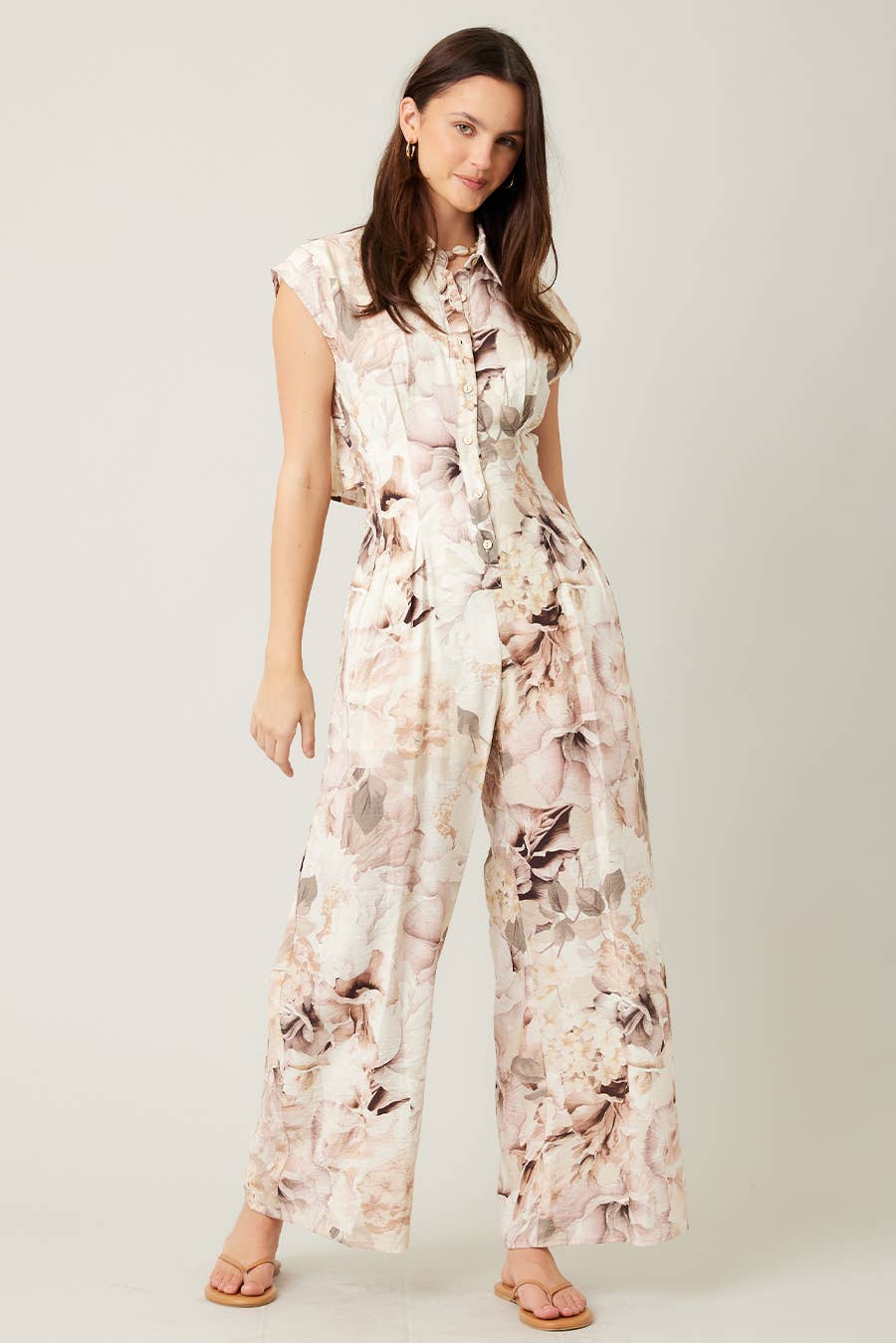 Spring Printed Cut Out Jumpsuit