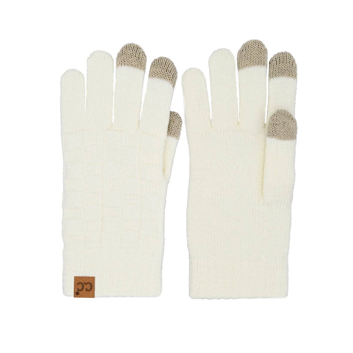 Woven Checkered Texture C.C Gloves