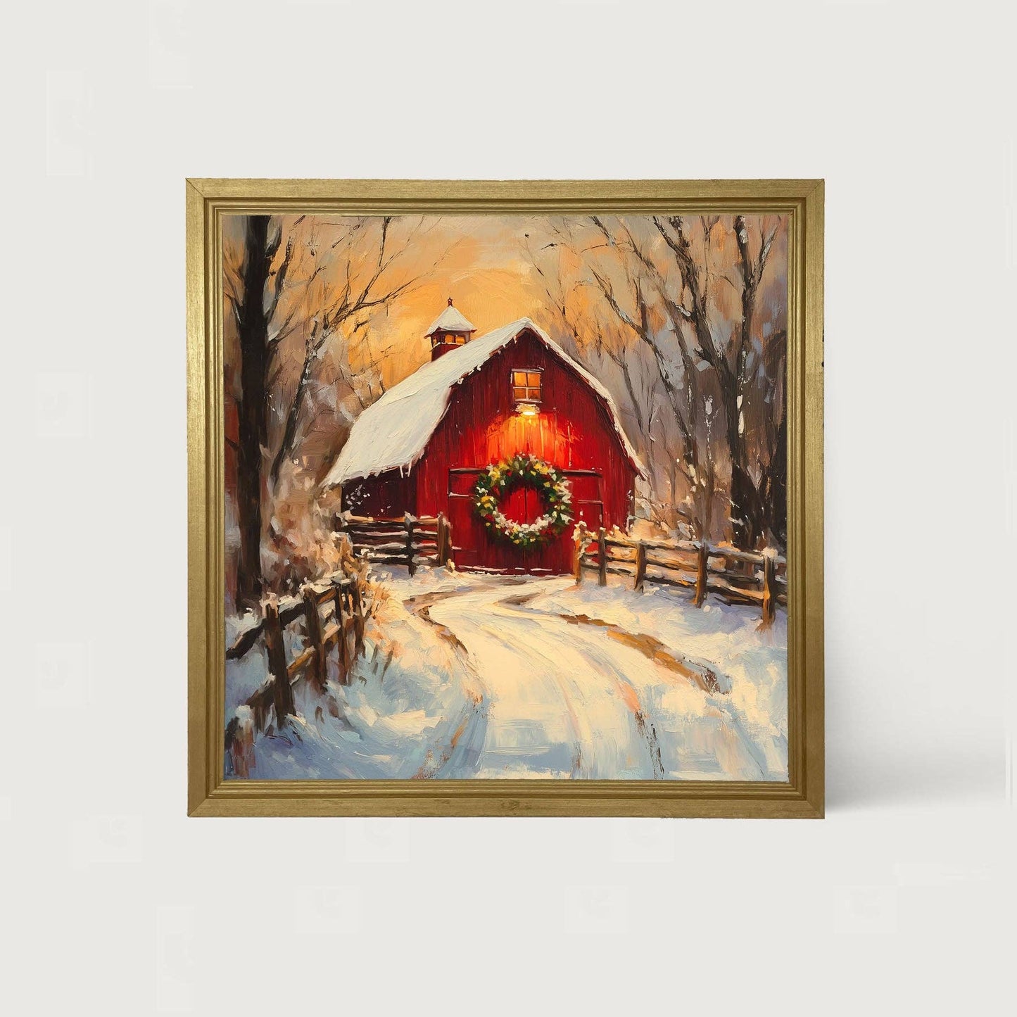 Red Barn at Christmas