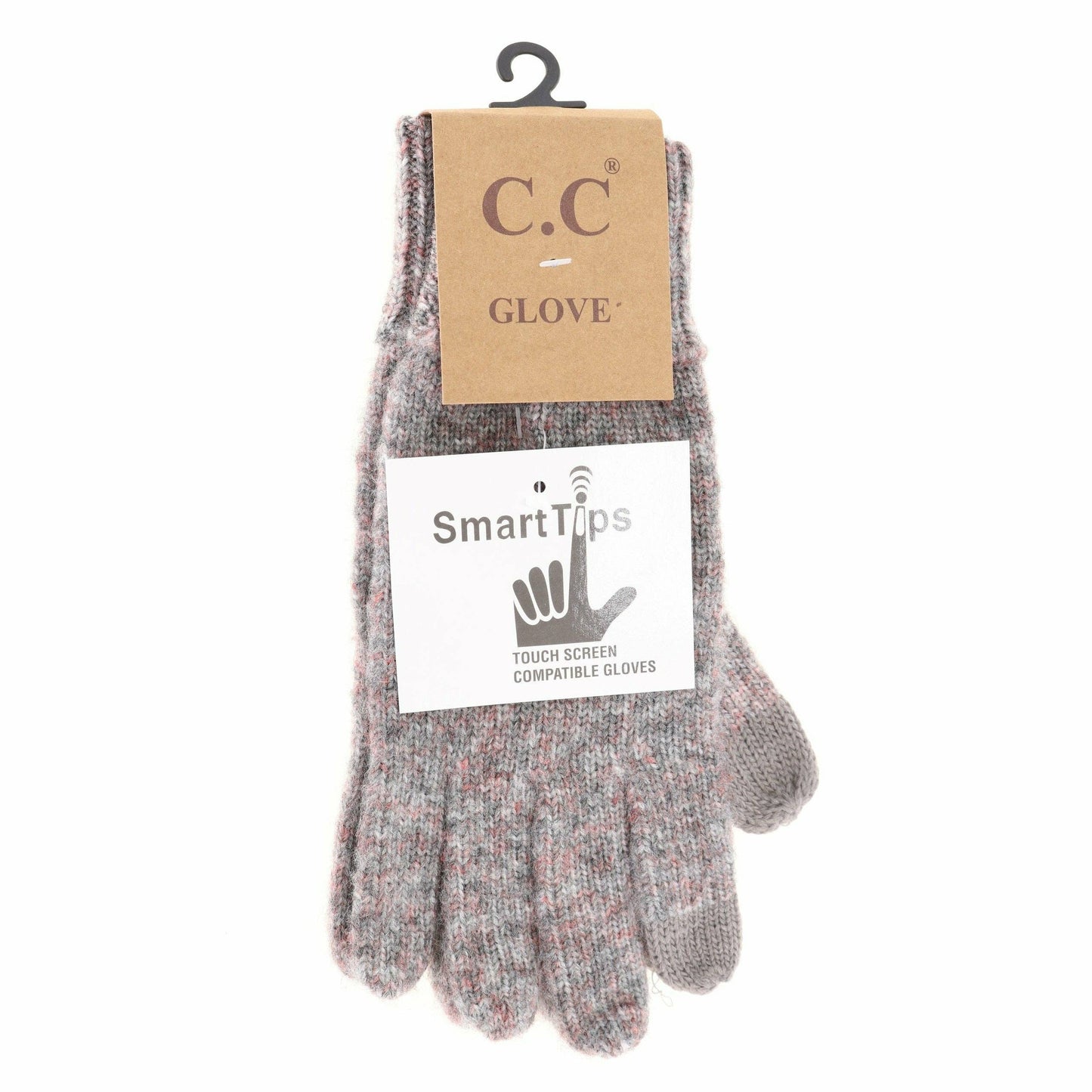 Soft Ribbed Knit Glove G2074P: Dove Multi