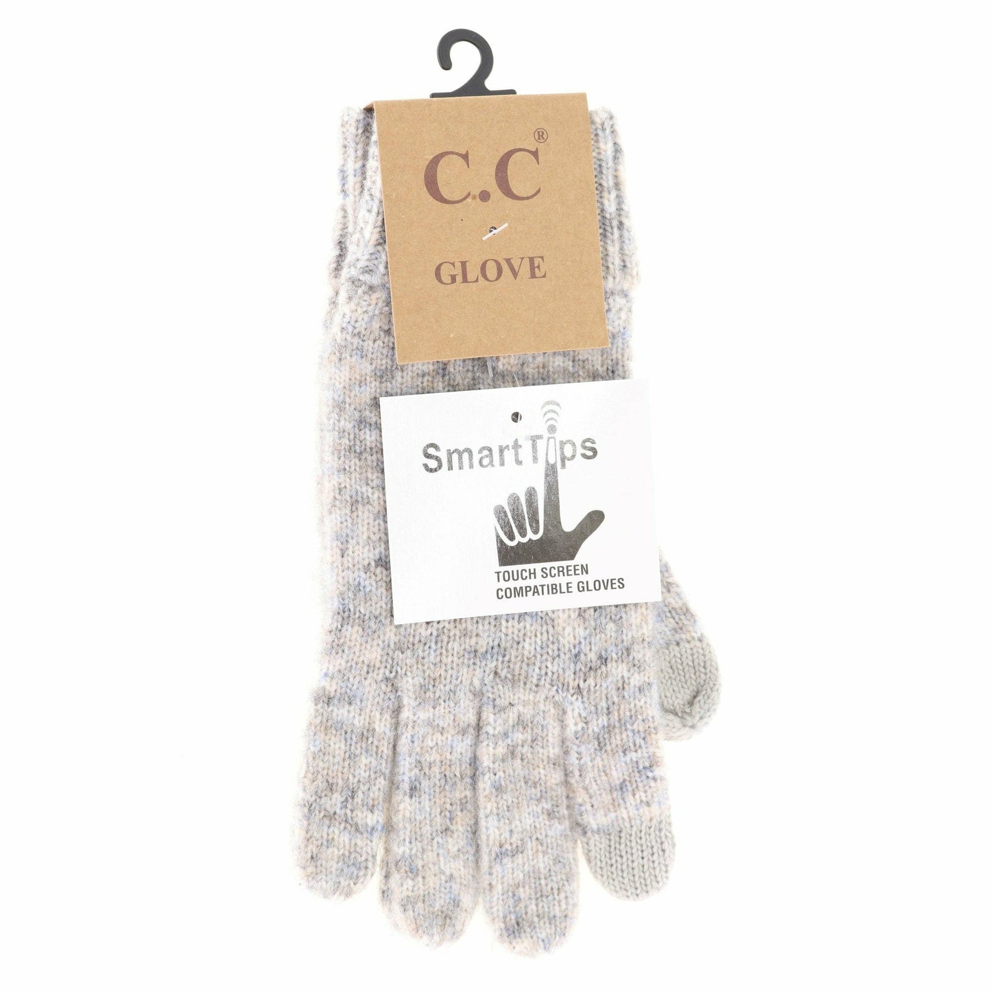 Soft Ribbed Knit Glove G2074P: Dove Multi