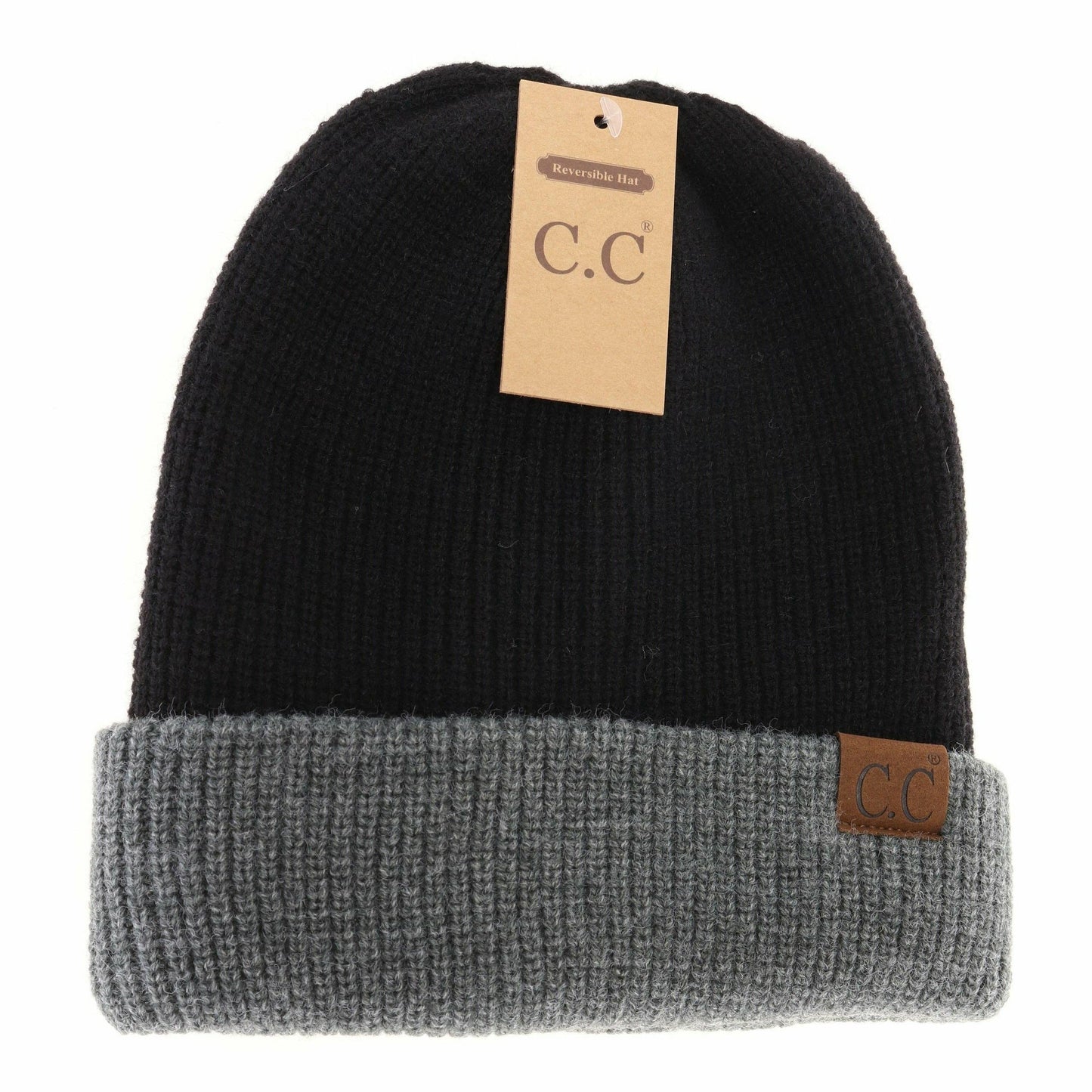 Unisex Reversible Two-Tone Slouchy C.C Beanie HTM3850