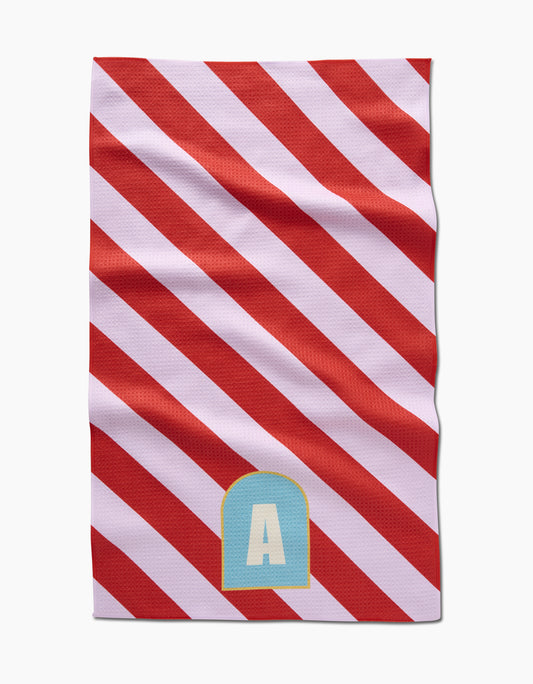 Geometry Monogram Stripe Tea Towel