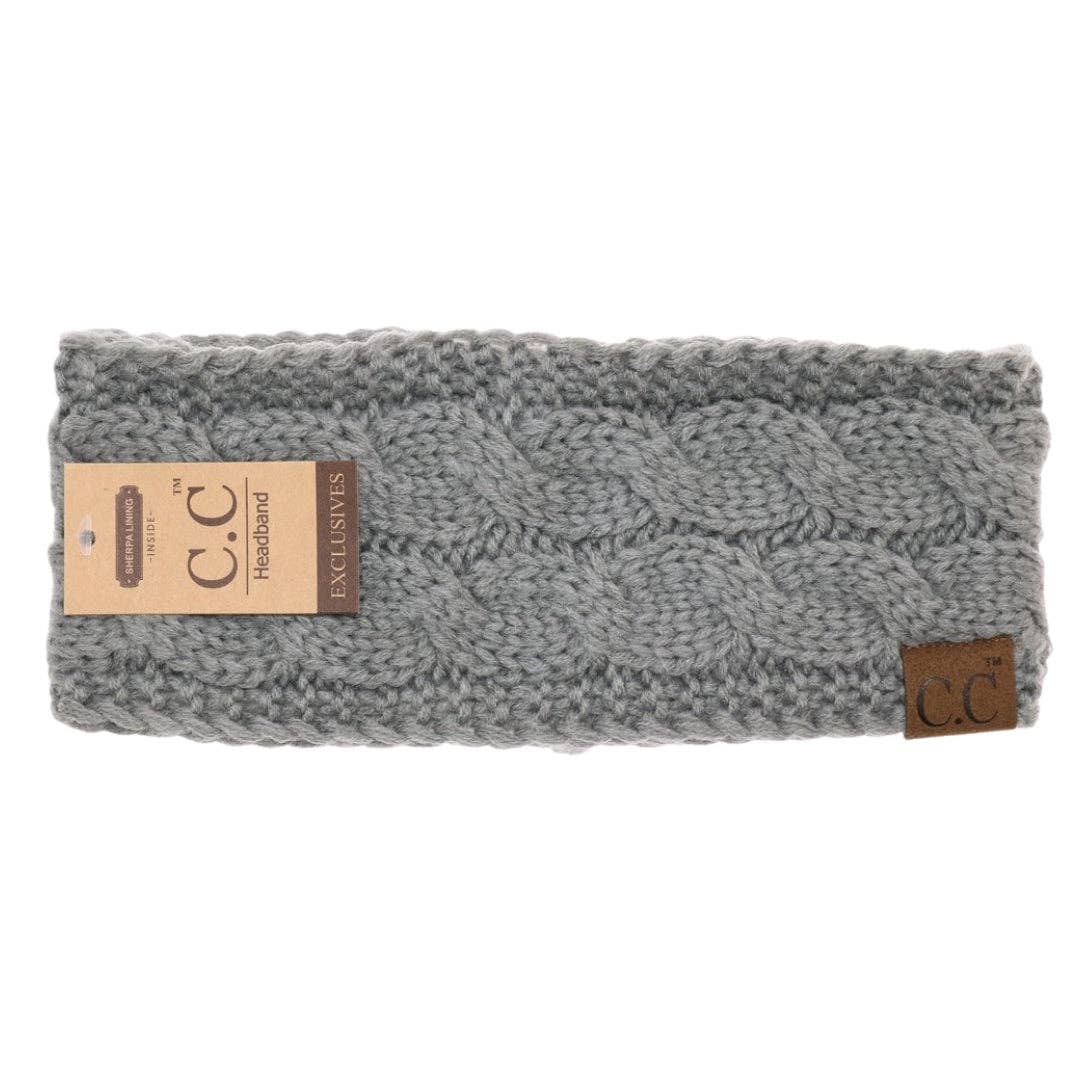 Solid Cable Knit CC Head Wrap