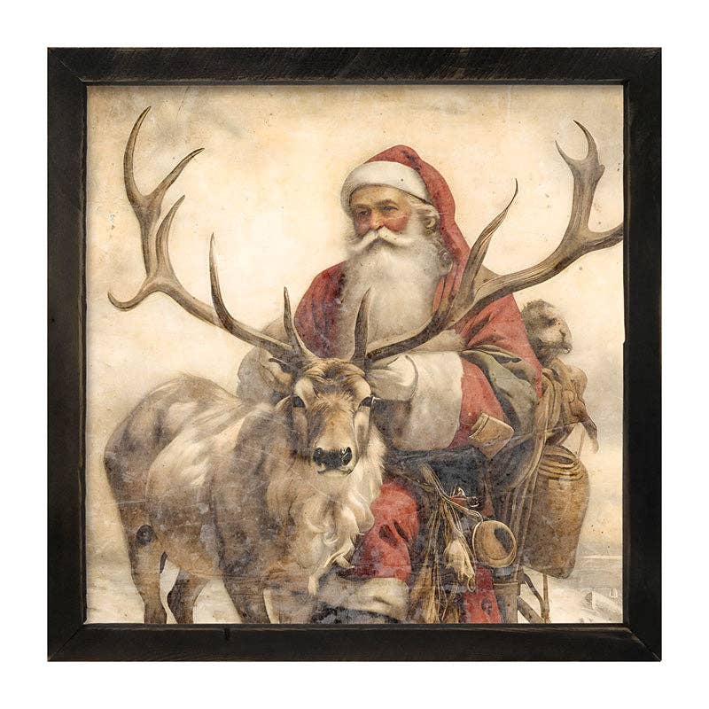 Reindeer with Santa  1