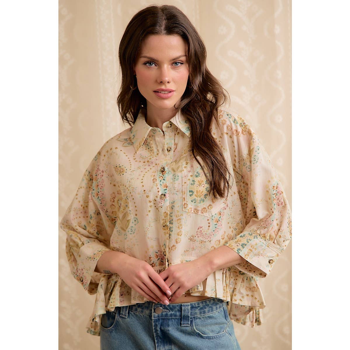 Floral Linen Blend
