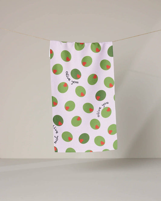 Olive You Bar Towel