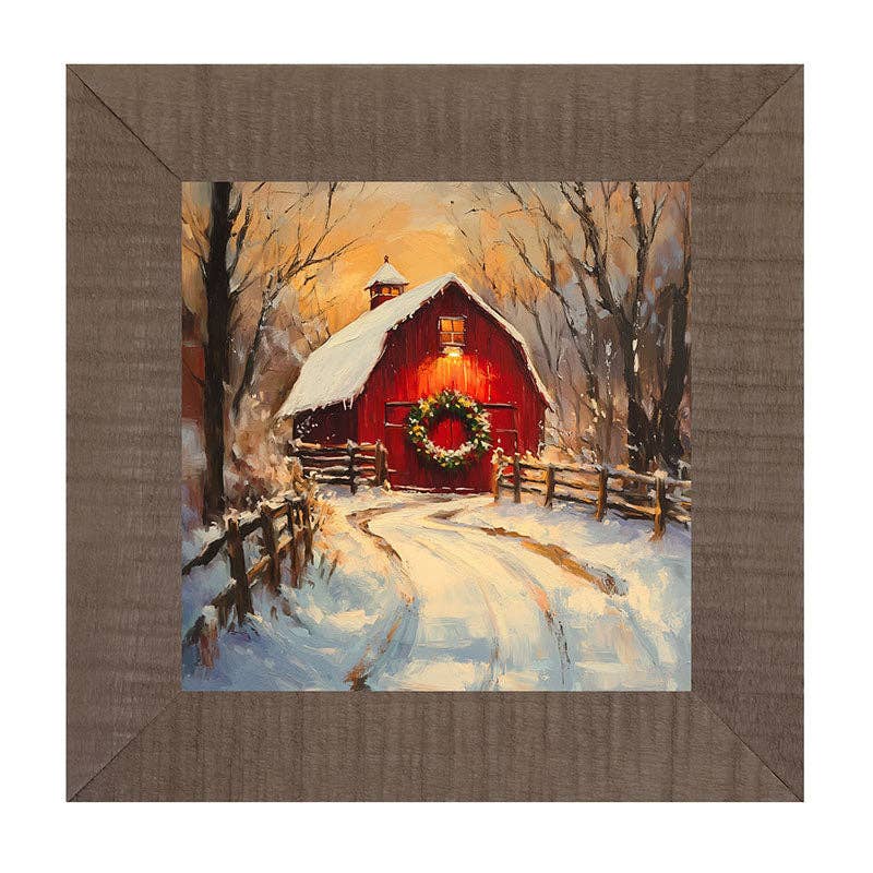 Red Barn at Christmas
