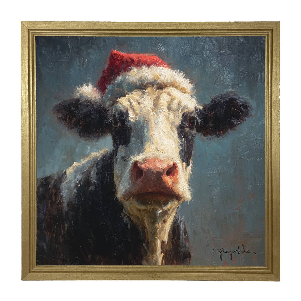 Santa Hat Cow