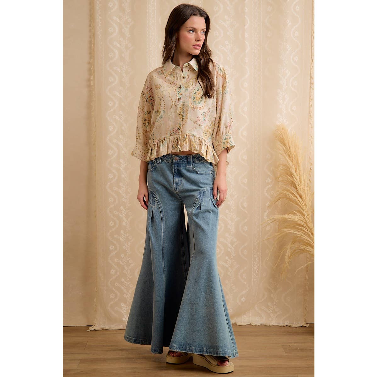 Floral Linen Blend