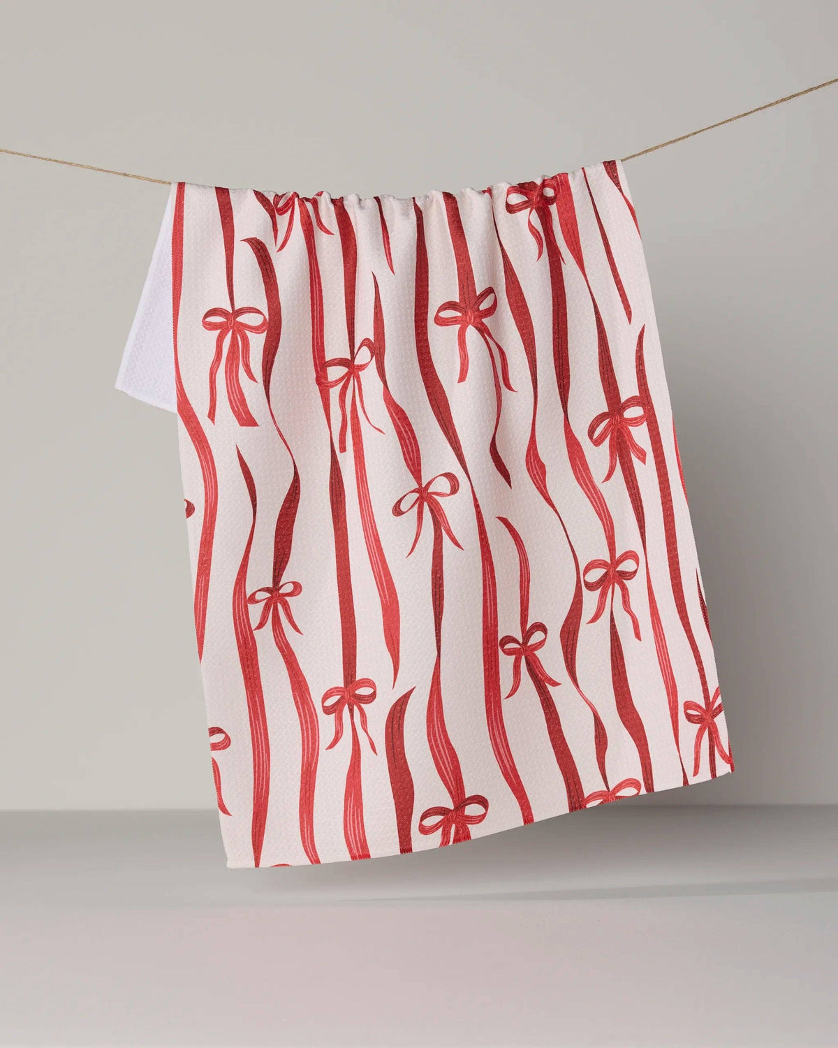 Falling Ribbon Tea Towel - Holiday 2026