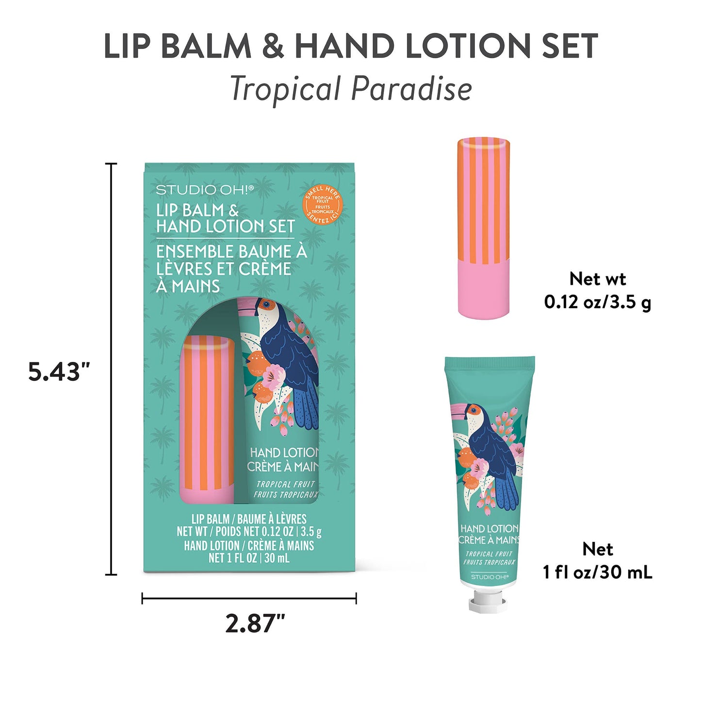 Tropical Paradise Lip Balm & Hand Lotion Set
