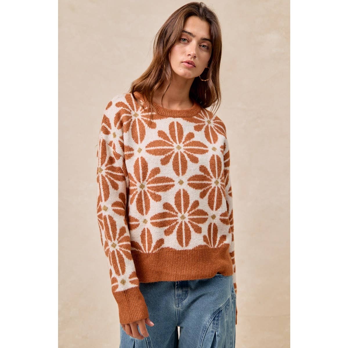 Flower Pattern Sweater