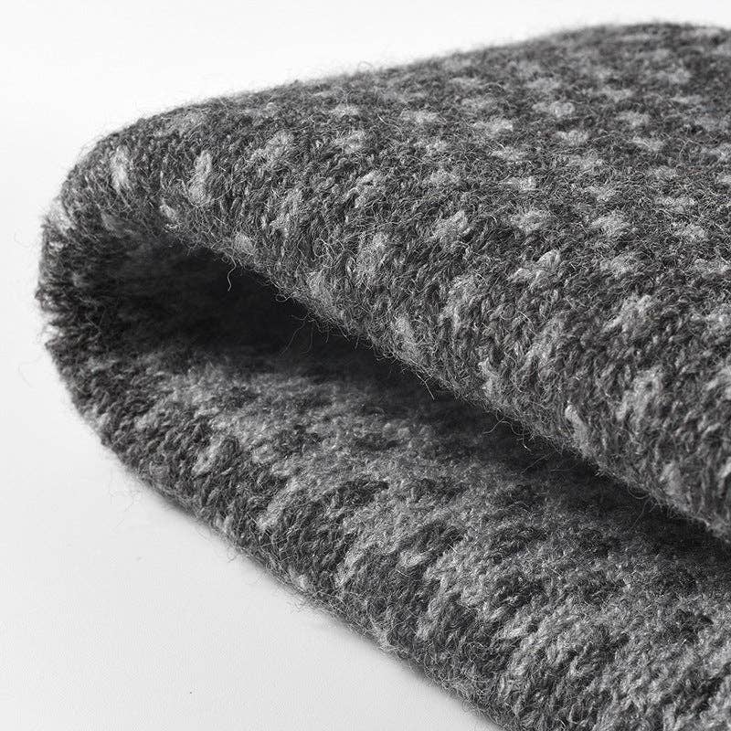 Polka Dot Knit Hat Padded Beanie
