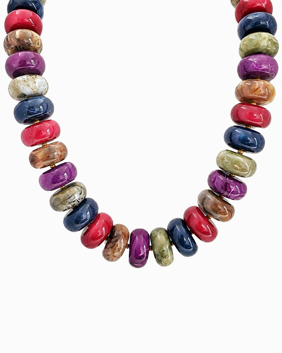 Chunky Marble Bead Necklace