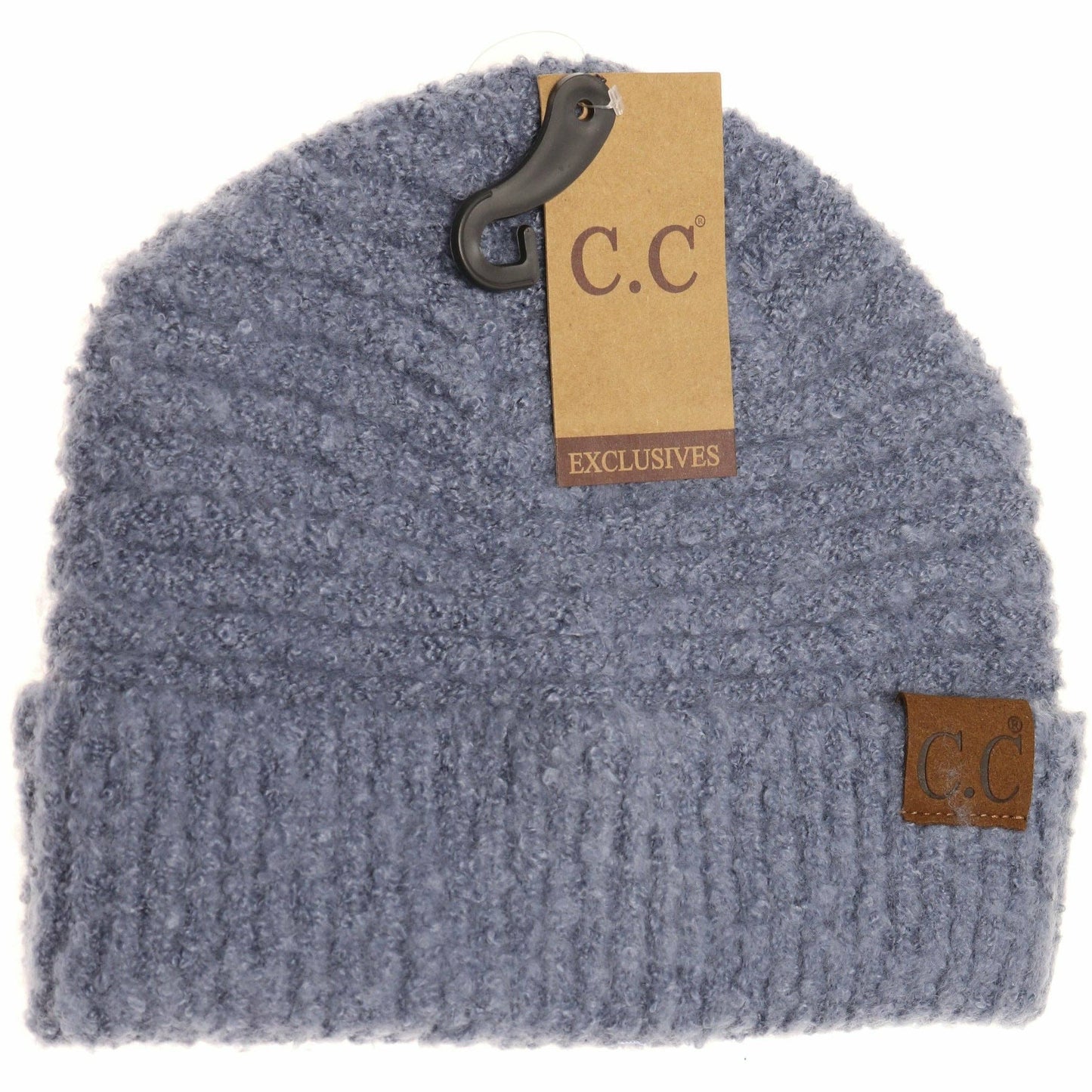 CC Beanie Solid Boucle Knit Cuff
