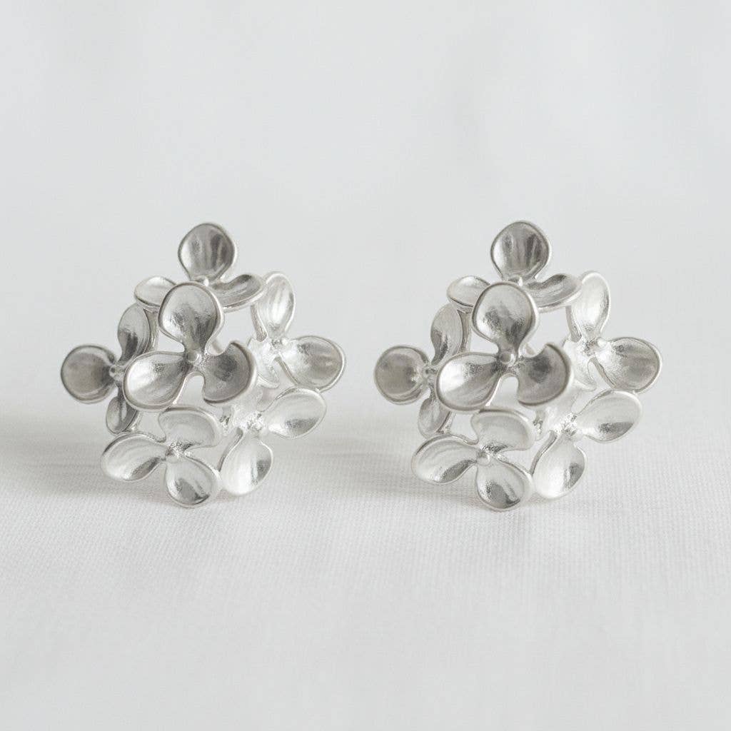 Artistic Floral Drop Earrings in Vintage Style