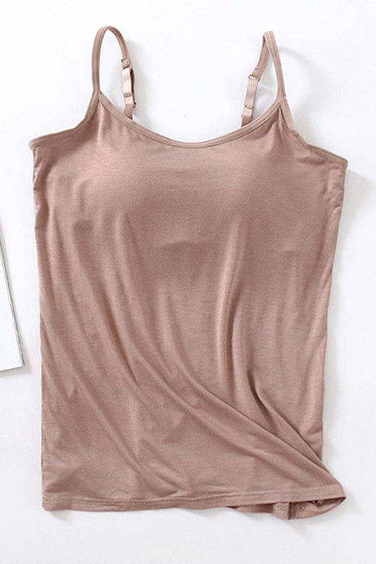 Khaki sleeveless Camisole Top