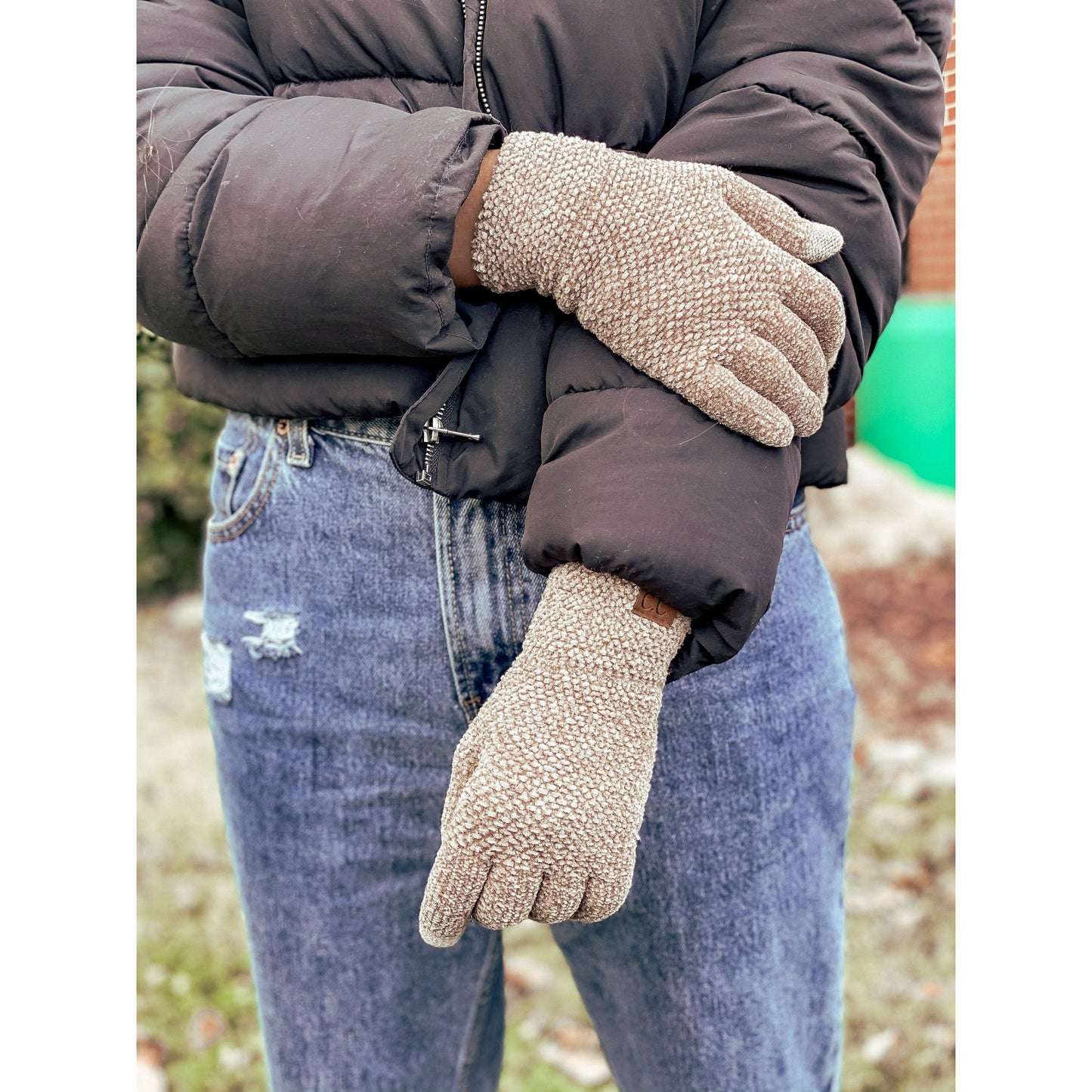 CC Beanie Eco-Friendly Chenille Women's Gloves