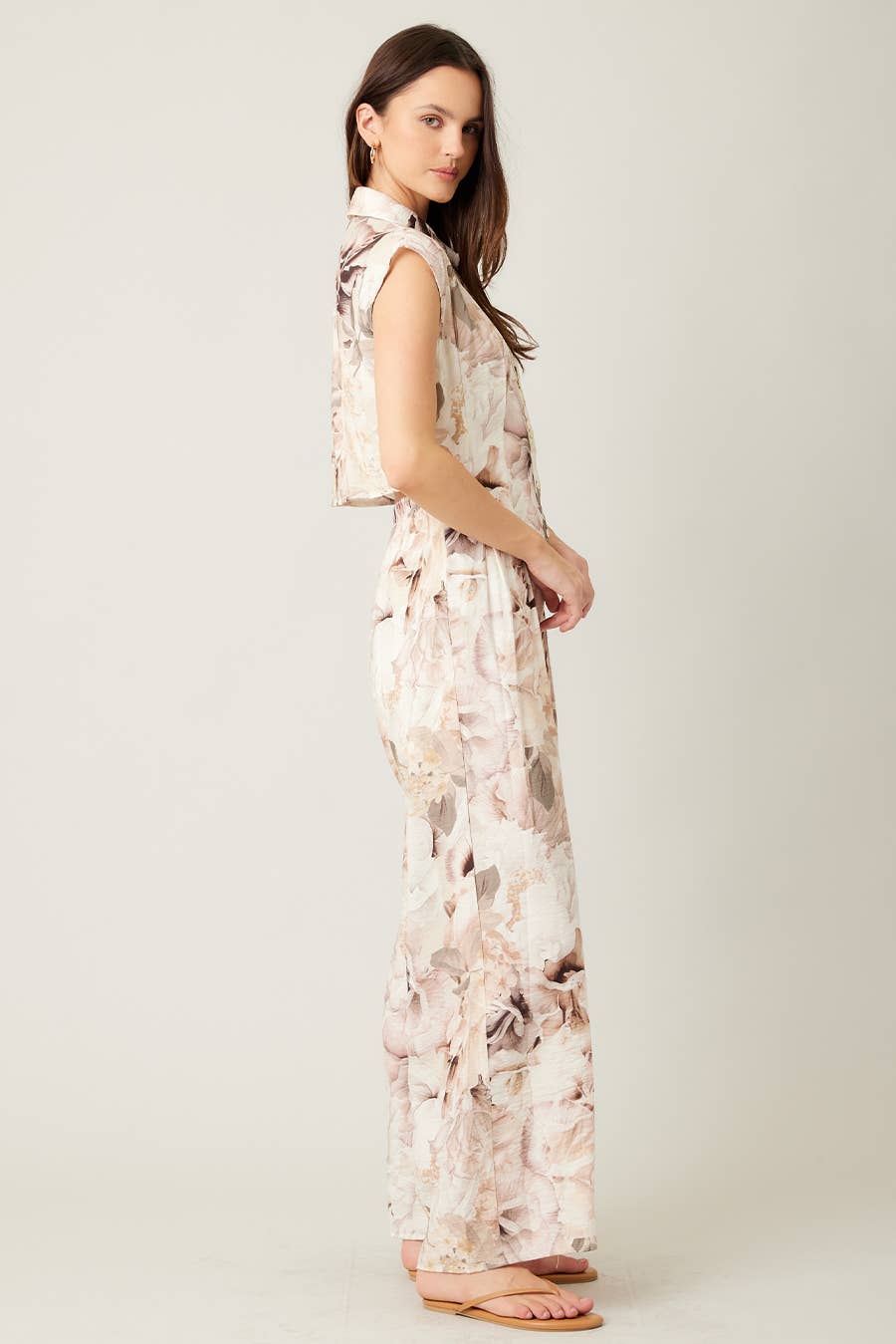Spring Printed Cut Out Jumpsuit