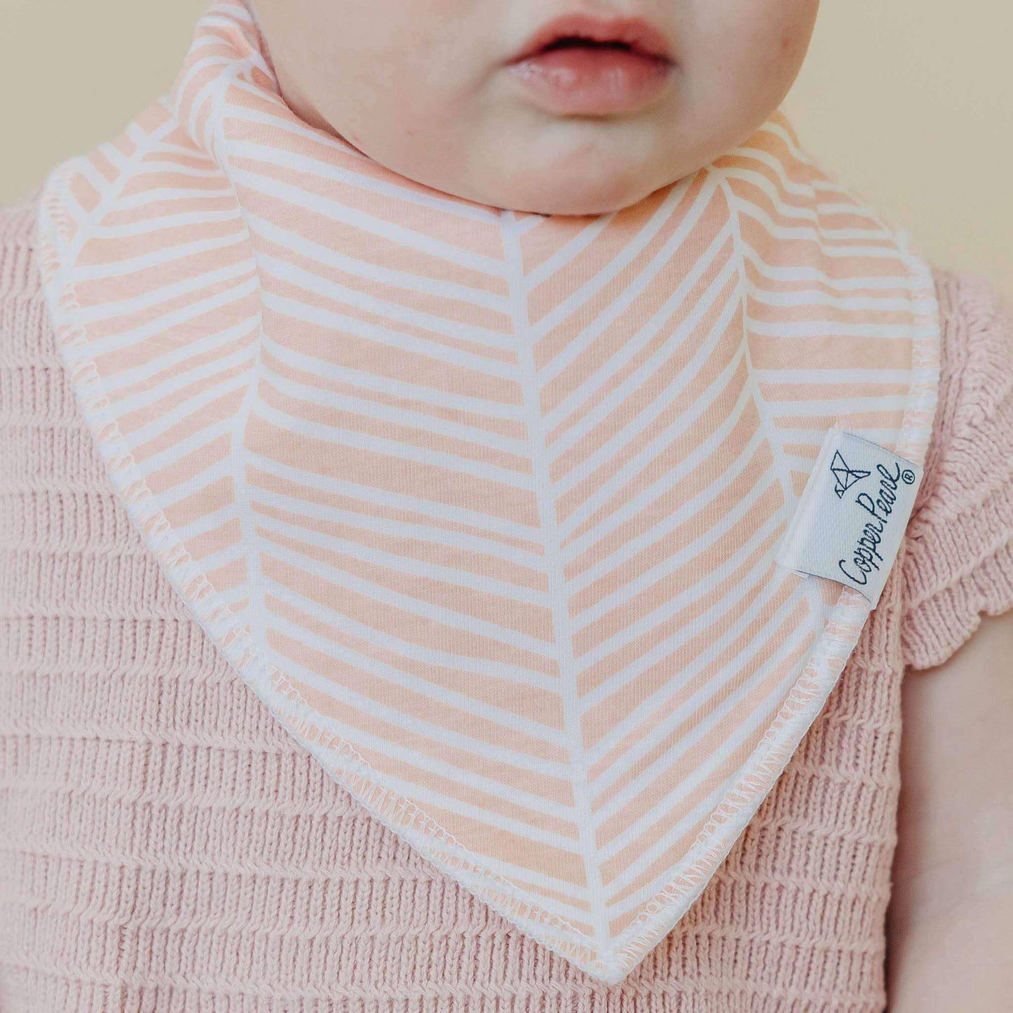 4 Pack Baby Bandana Bibs - Blush