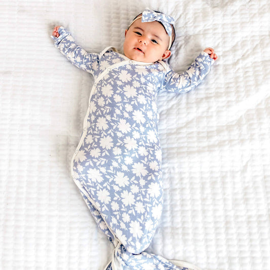 Newborn Knotted Gown - Lacie