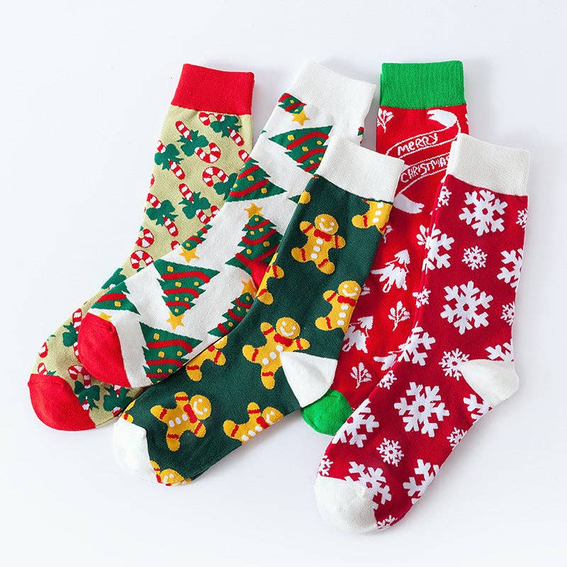 Classic Christmas Crew Socks