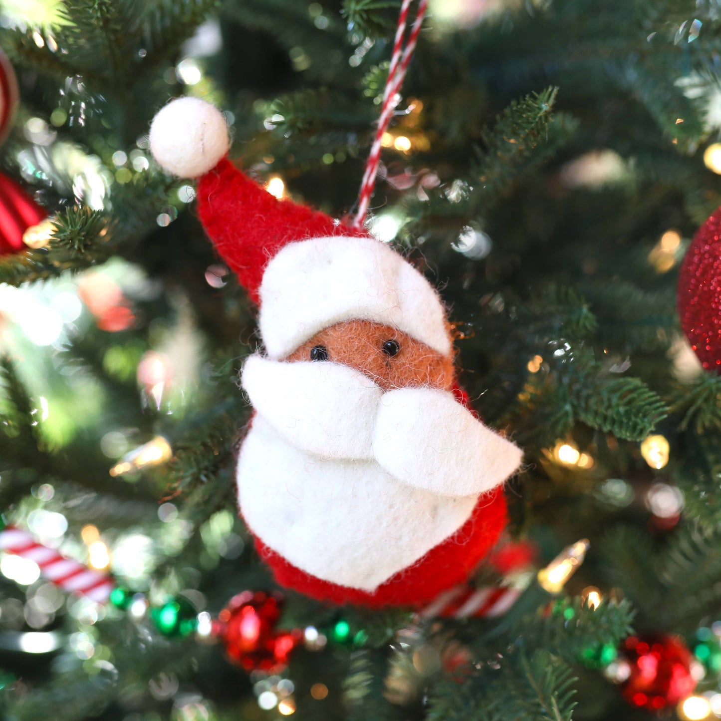 Santa Felt Wool Christmas Ornament