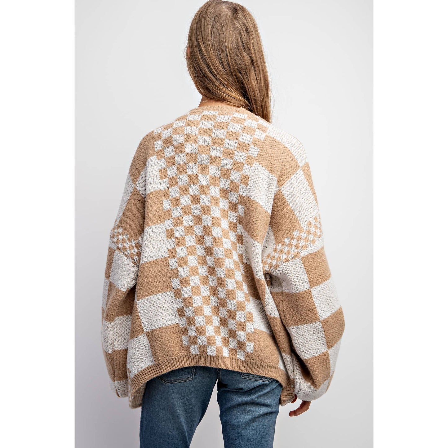 Checker Knit Cardigan