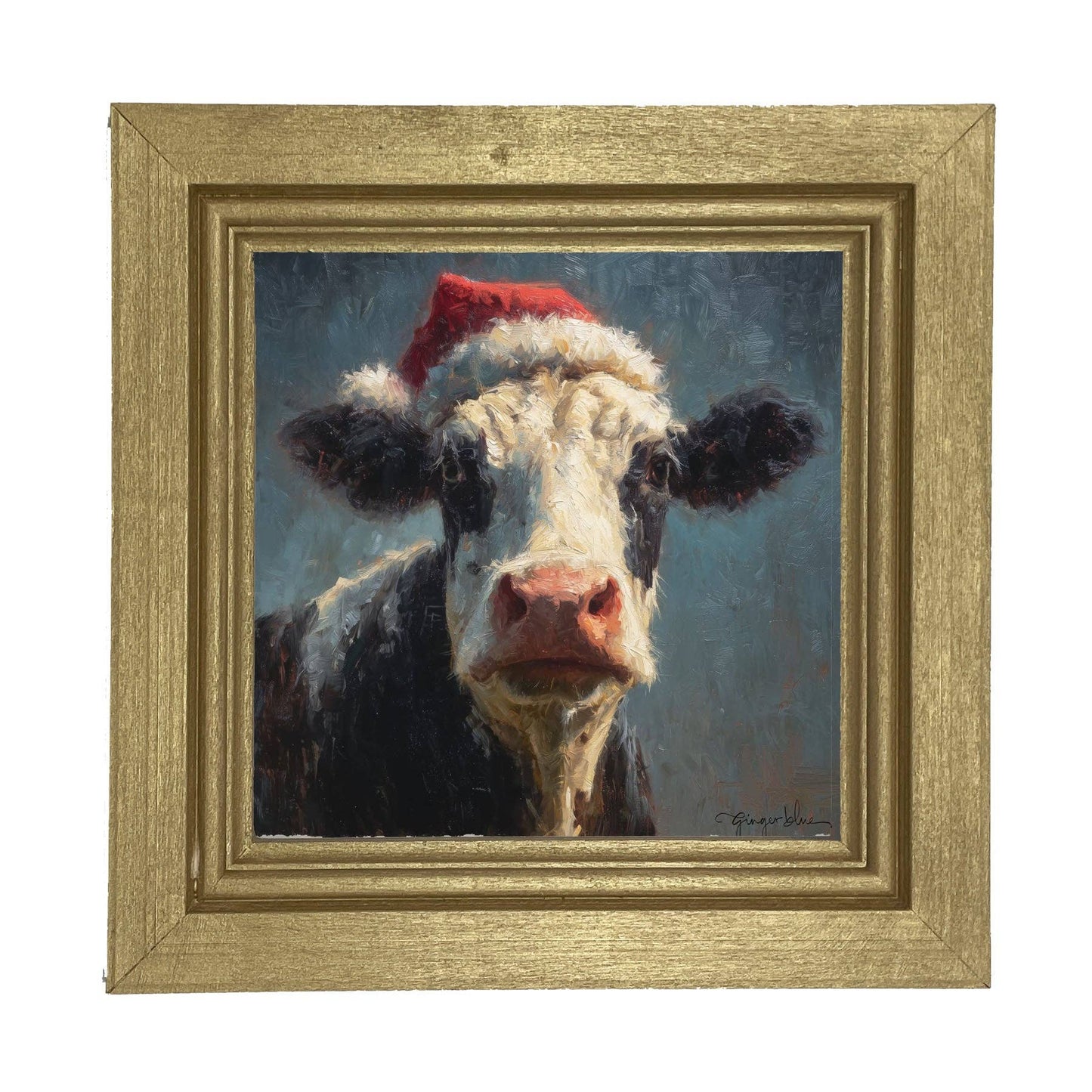 Santa Hat Cow