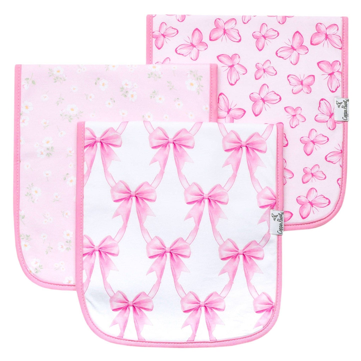 3 Pack Premium Burp Cloths - Bow My Gosh
