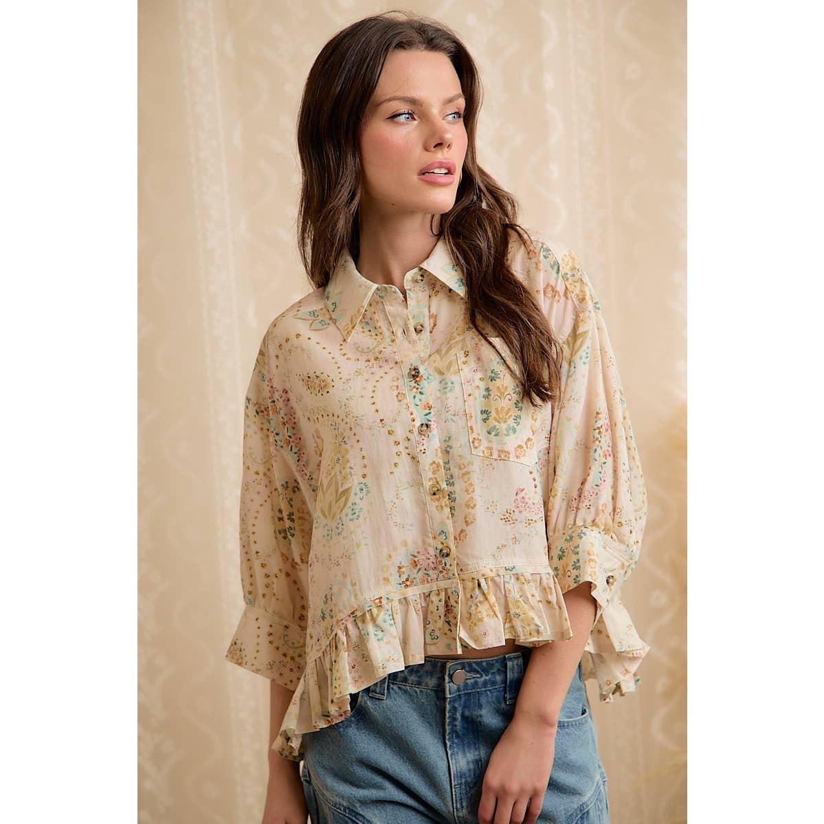 Floral Linen Blend