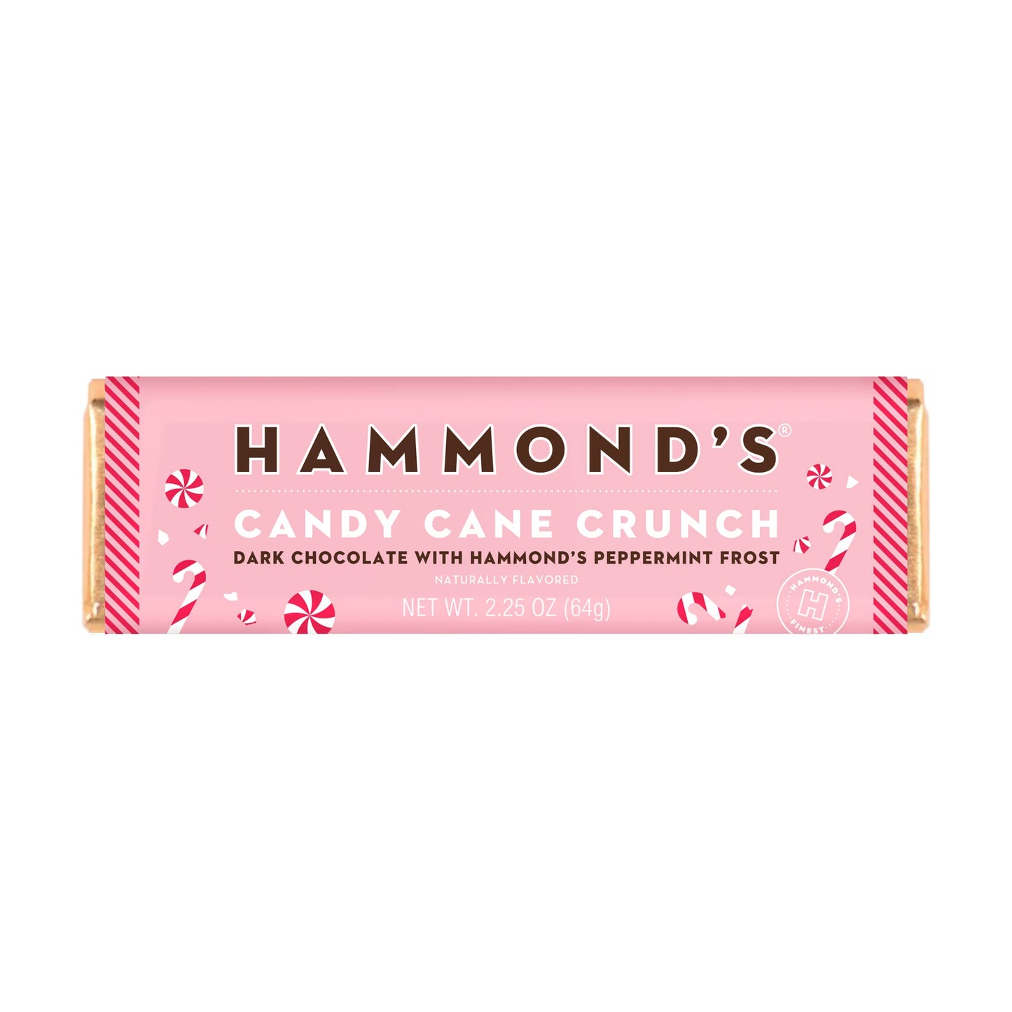Candy Bar - Dark Chocolate - Candy Cane Crunch - 2.25 oz