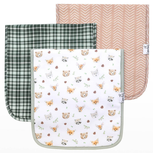 3 Pack Premium Burp Cloths - Wilder